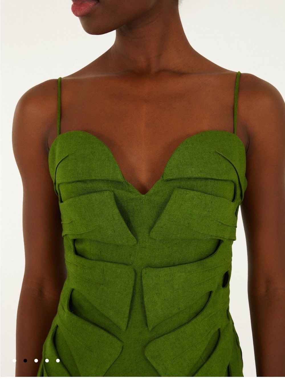 NWT Green Monstera Leaf Sleeveless Maxi Dress - Picture 2 of 4